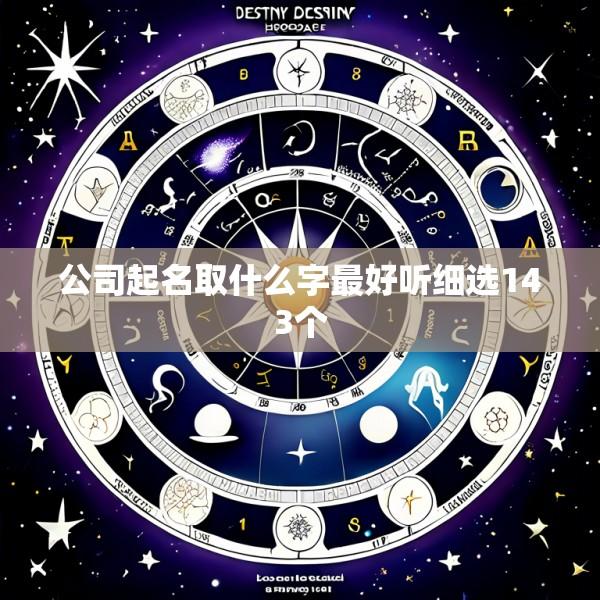 公司起名取什么字最好听细选143个