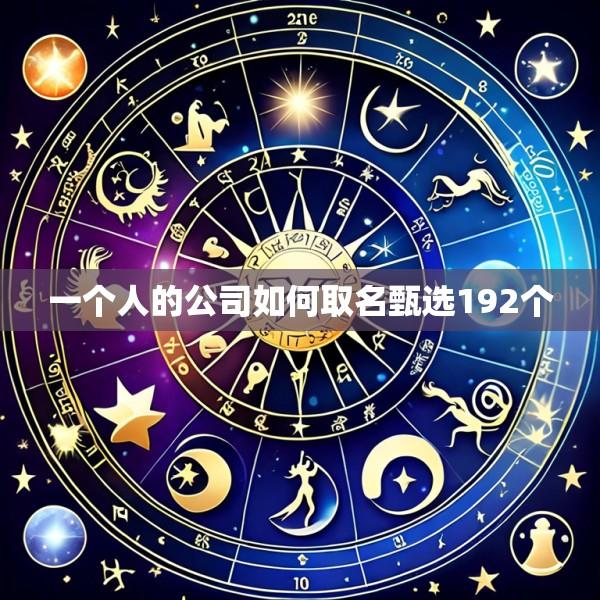 一个人的公司如何取名甄选192个