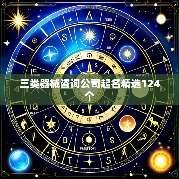 三类器械咨询公司起名精选124个
