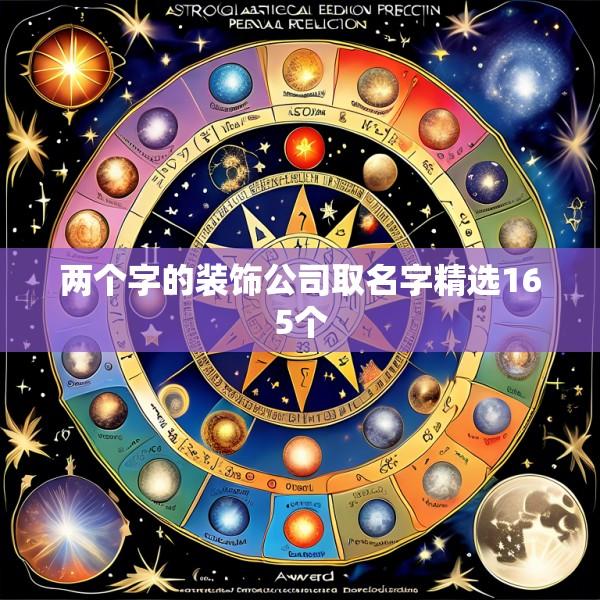 两个字的装饰公司取名字精选165个